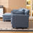 Modern Multifunctional Blue Sofas With Storage Ottoman For Compact Spaces