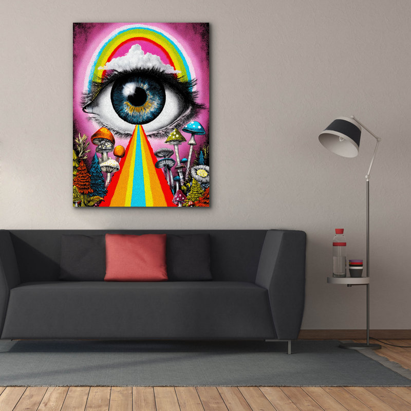  «Psychedelic culture» par Ann Klee, art mural sur toile, 40 po x 54 po