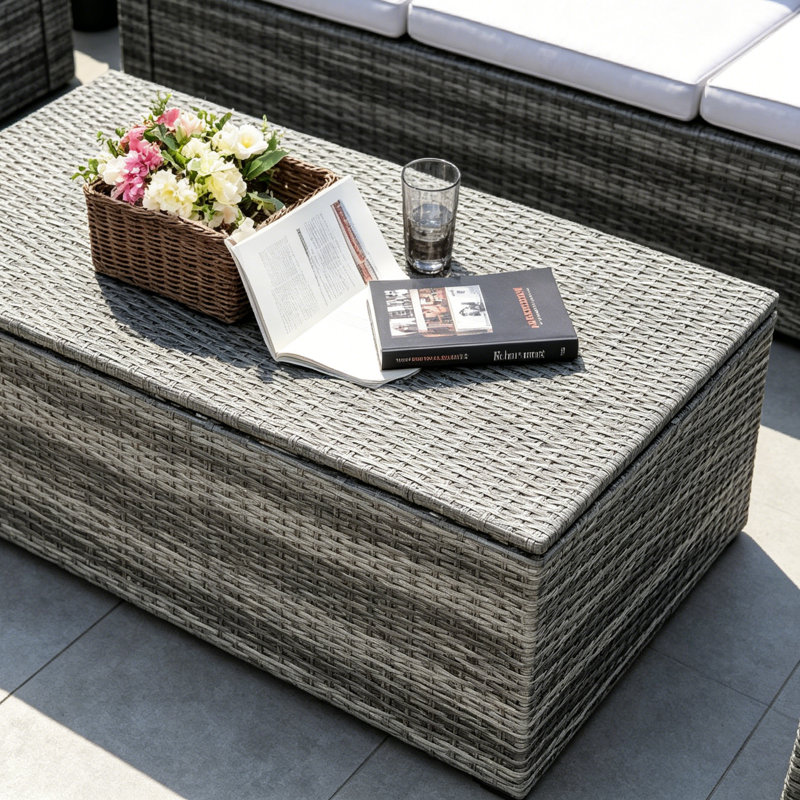 Ensemble de conversation modulaire avec coussins 5 pièces Vega, Gris