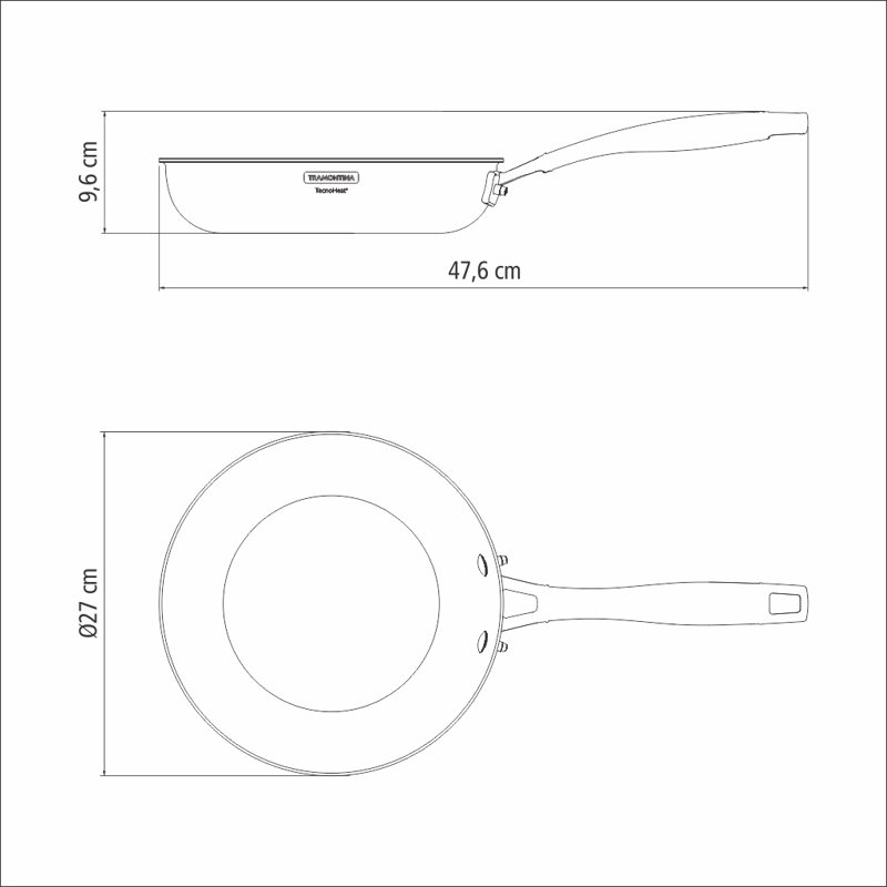 Grano 3-PLY Stainless Steel Non-Stick Frying Pan, 26cm