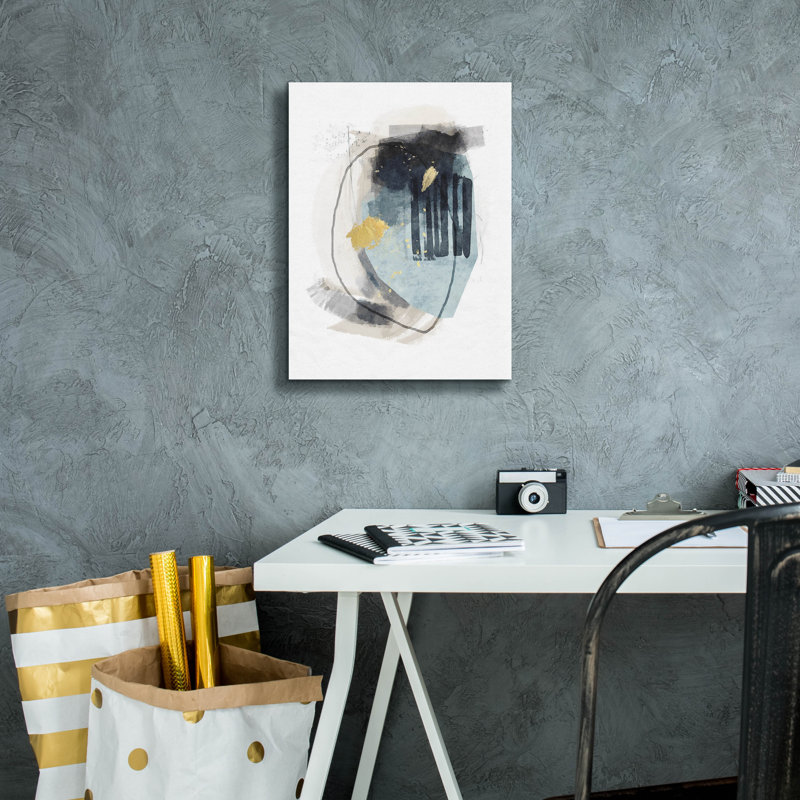 «Météor douche no 1» par Suzanne Nicoll, art mural sur toile, 18 po x 26 po, H 16 po x l 12 po x P 0,75 po