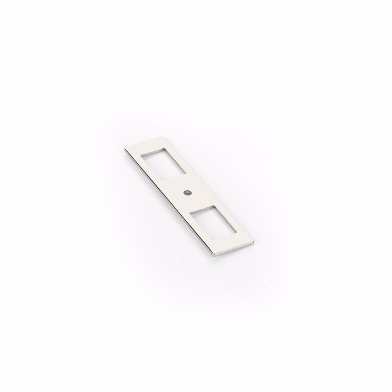 Metal Knob Backplate, Polished Nickel