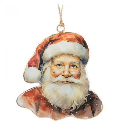 Ornement Père Noël avec lunettes