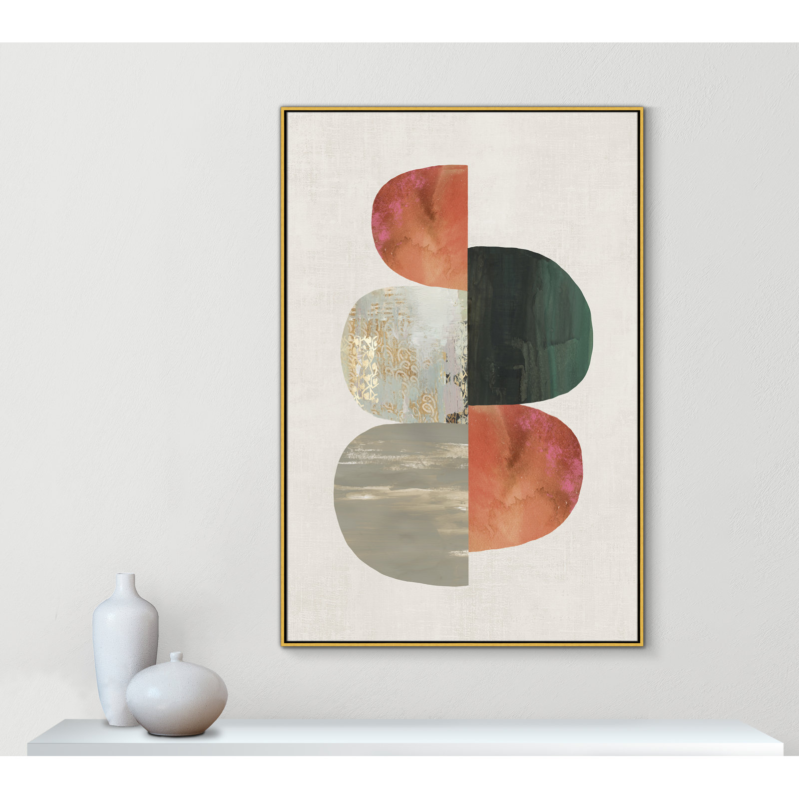 Evolving Energy II by Tom Reeves - Print, Framed Canvas, 61.5" H x 41.5" W, Gold