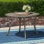 Table de patio en bois 46,19 po - Finition grise, élégante avec option