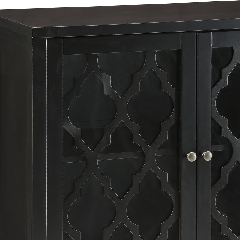 Black Finish Console Cabinet