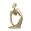 Figurine humaine abstraite en aluminium, or