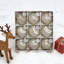 9 boules de Noël peintes en fil de soie 8cm