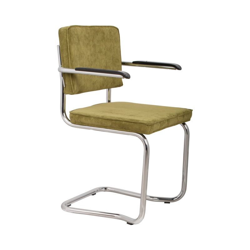 Chaise en porte-à-faux rembourrée Ridge, Vert