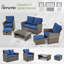 7 - Person Patio Conversation Set with Cushions-199385184
