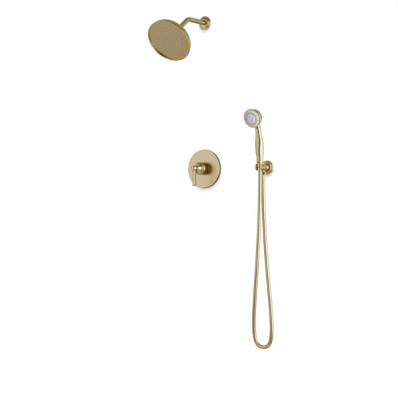 Classic 2-Way Pressure Balance Shower Trim Kit With Hand Held Shower, Satin Brass