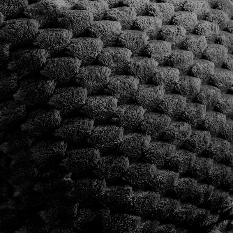 Tissu de repose-pieds en flanelle - noir