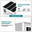 Remise de rangement en résine 6 x 6 pi, imperméable, avec plancher, évents pour la cour, jardin extérieur en polypropylène à usage de jardin, pelouse