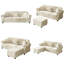 Canapé modulaire rembourré en L de 82,6 po en forme de L avec repose-pieds, style Chesterfield de style Mid-Century, capitonné avec garniture cloutée et accoudoirs roulés, comprend 3 coussins-805237803