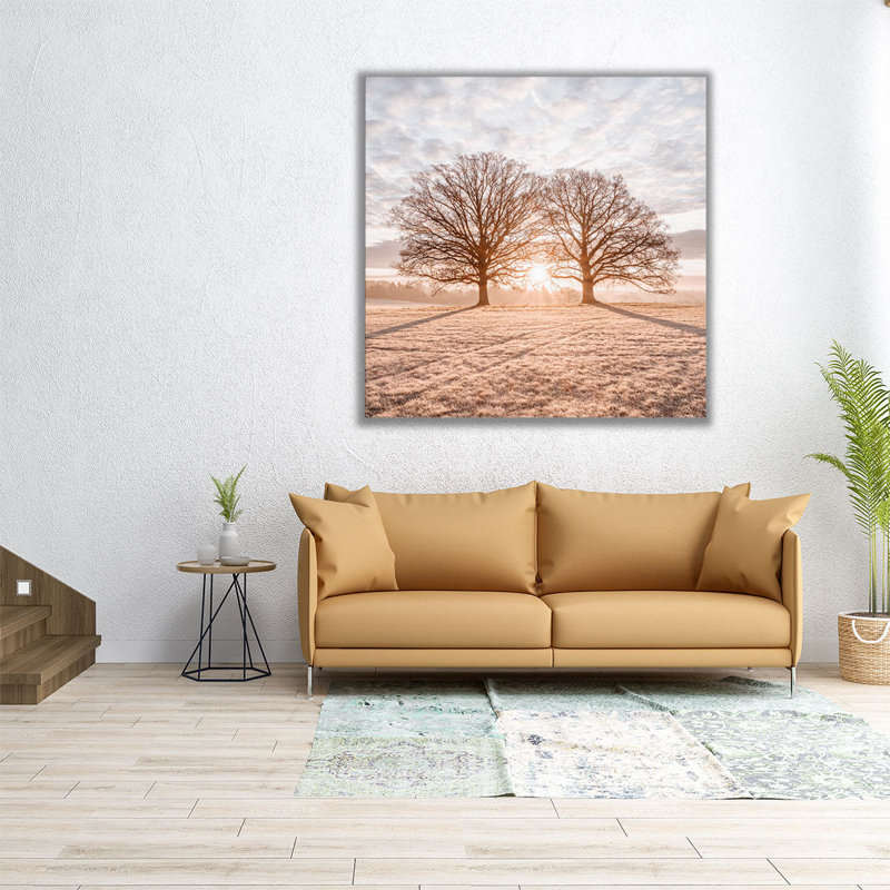 «Trees in Meadow», reproduction d'art sur toile, H 16 po x l 16 po