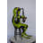 Green Frog Playing Saxophone Bronze Statue - Size: 23"L X 15"W X 30"H.