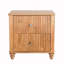 Table de chevet en bois Mid-Century moderne avec poignée en métal
