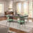 Savannah Reclaimed Finish Wood Top With Concrete Veneer Base Dining Table And X-Back Metal Chairs Set-75812440