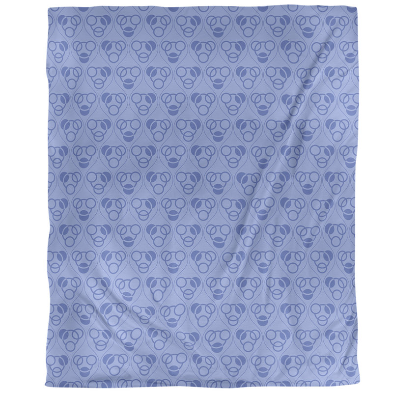 Housse de couette simple Circles Waves, Housse de couette pour très grand lit, Microfibre, bleu