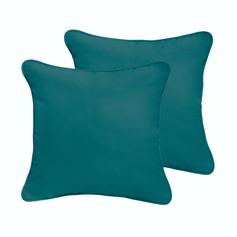 Housse de coussin d'extérieur carré Selene, Ivoire, H 16 po x l 16 po