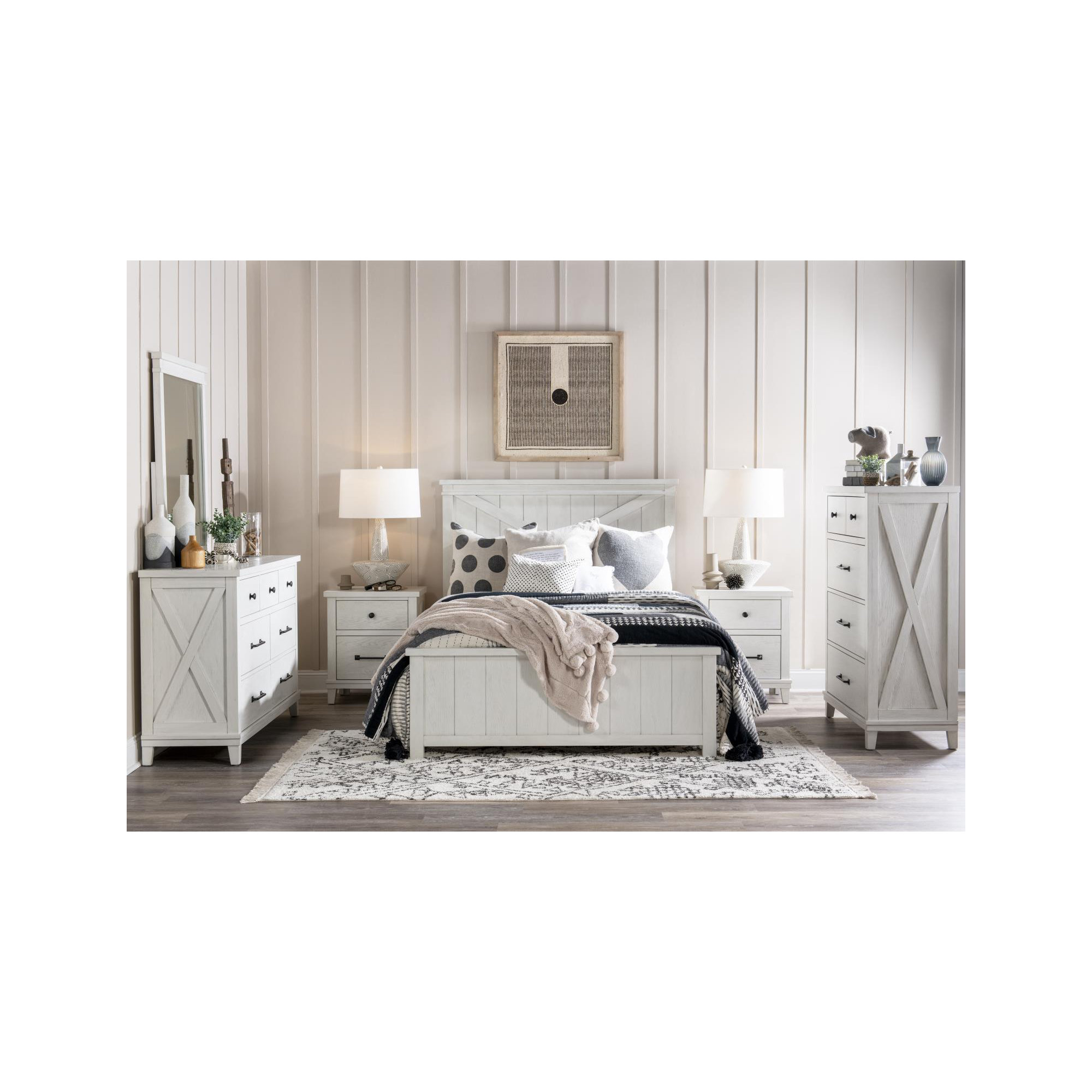 Flatiron 2 Drawer Nighstand, White
