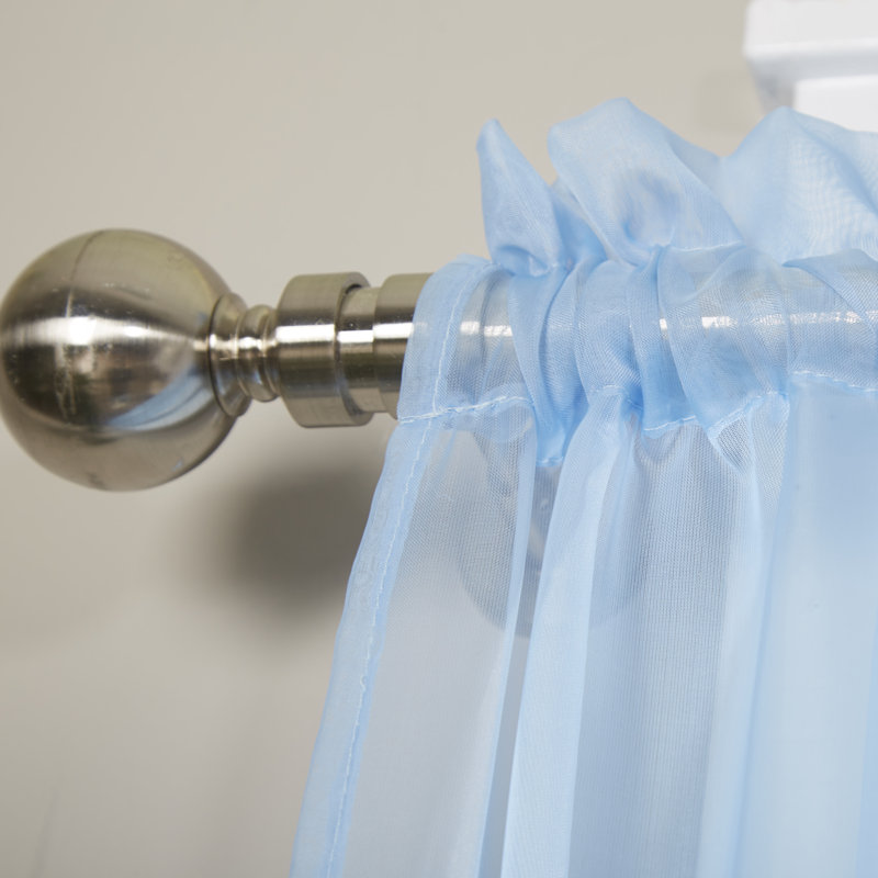 Sheer Sliding Panel Pair, Light Blue, 60" W x 84" L