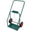 Chariot porte-bouteilles de soudage en acier vert, capacité de 440 lb, monobloc, double réservoir oxygène-acétylène, avec roues en caoutchouc de 10 pouces