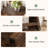 2-tier Solid Wood Entryway Bench, Indoor Shoe Bench Hallway Foyer Seating With Open Shelves-1398132882