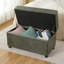 Banc de rangement avec repose-pieds 32 pouces en similicuir avec roulettes-898208716