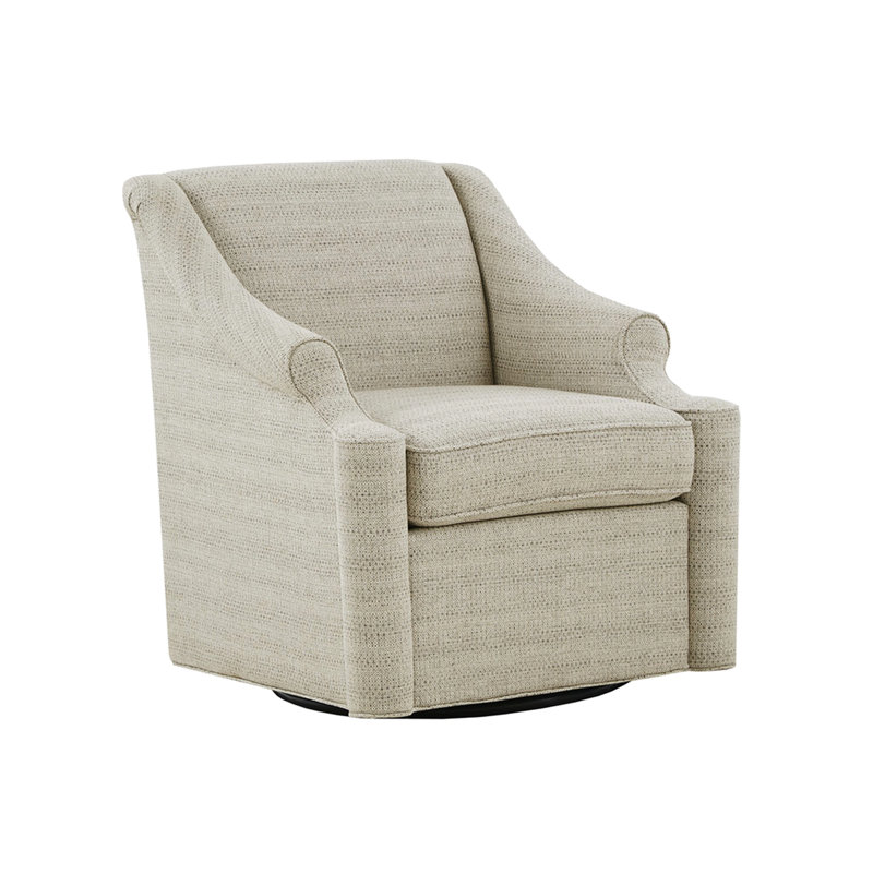 Fauteuil coulissant et pivotant brun clair de 6,5 po Coussin épais en bois massif et rembourrage en mousse