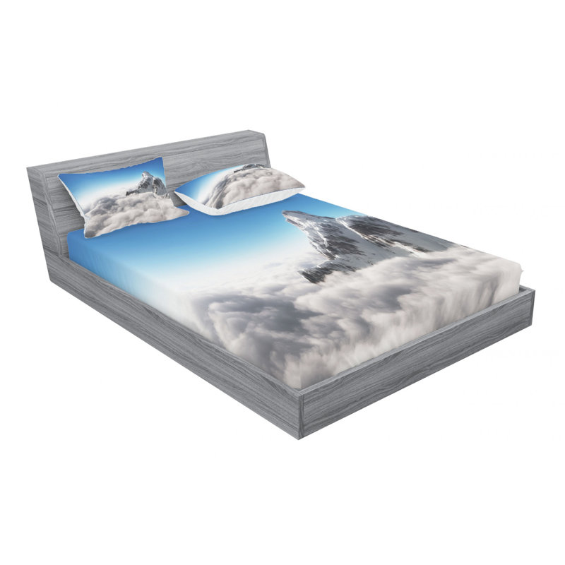 Microfiber Sheet Set, Queen Sheet Set with Fitted Sheet