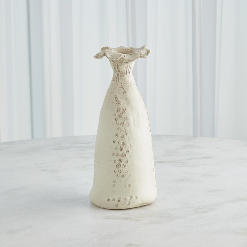 Blossom Ivory Hand-Formed Ceramic Table Vase
