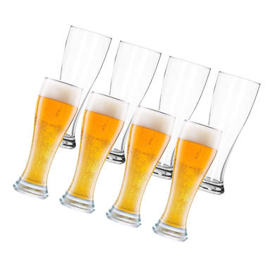 True 4 - Piece 23oz. Glass Wheat Beer Glass Glassware Set