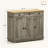 Kitchen Storage Cabinet - Gray, Solid Wood Countertop, 3 Drawers, Doors, Adjustable Shelf Modern Sideboard Ideal For Of Utensils, Napkins, Plates, Pots, Pans