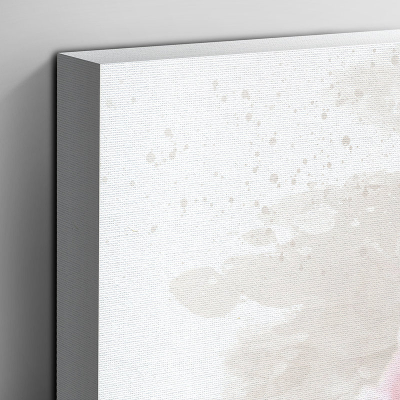 Pink Carnation Flower - Wall Art, 40cm H x 60cm W, Wrapped Canvas