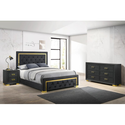Kezion 3-2_Giovanna Upholstered Tufted Panel Bedroom Set by Mercer41