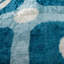 Handmade Velvet Pillow – Blue Retro Grid Pattern, 16X24"