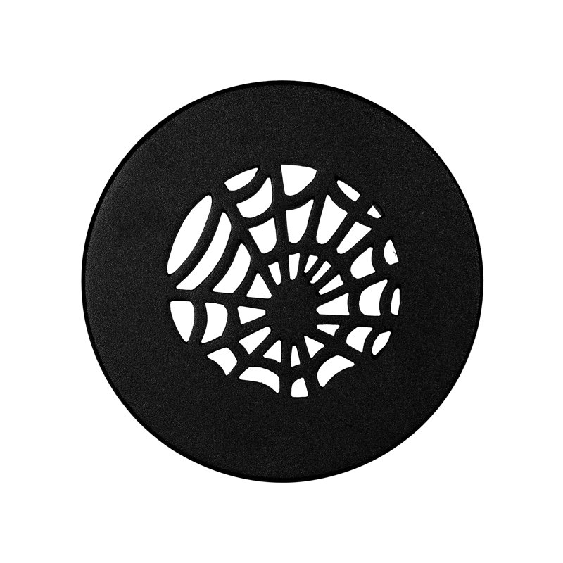 Évent d'aération rond 5 po Spooky Gothic (taille totale de la façade 6-1 / 2 po), Plancher sans trous de vis