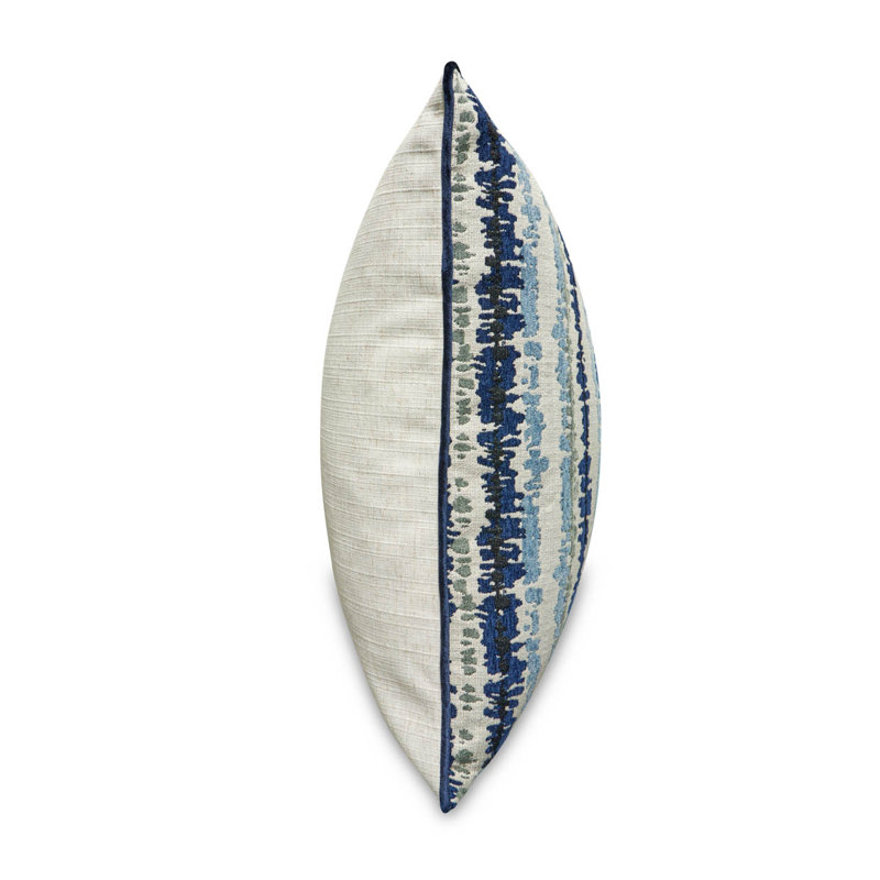 Antigua Square Pillow Cover & Insert, Navy Abstract