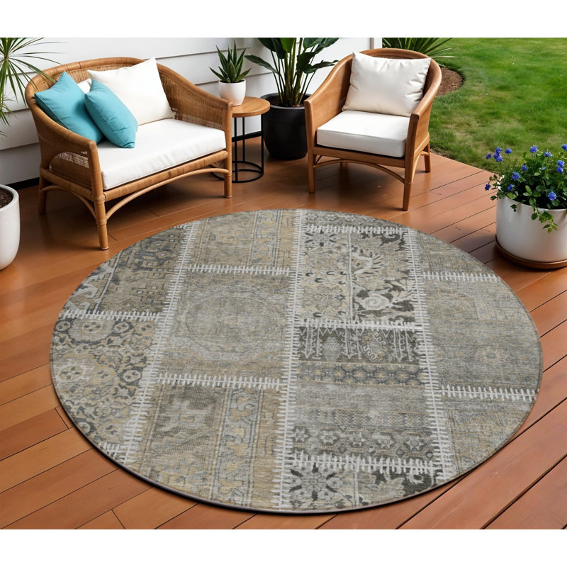 Tapis 8 po beige / brun clair