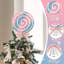 Décoration pour arbre de Noël Peppermint Candy Cane - décoration d'arbre de Noël tourbillon 7,9 pouces