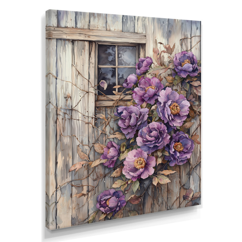 Bascom - salon d'art mural floral, H 40 po x l 30 po, Toile tendue, Ne s'applique pas