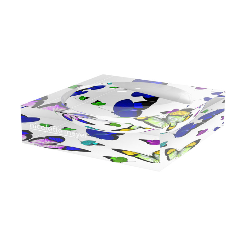 Butterflies Acrylic Candy Catchall Dish, Acid Blue