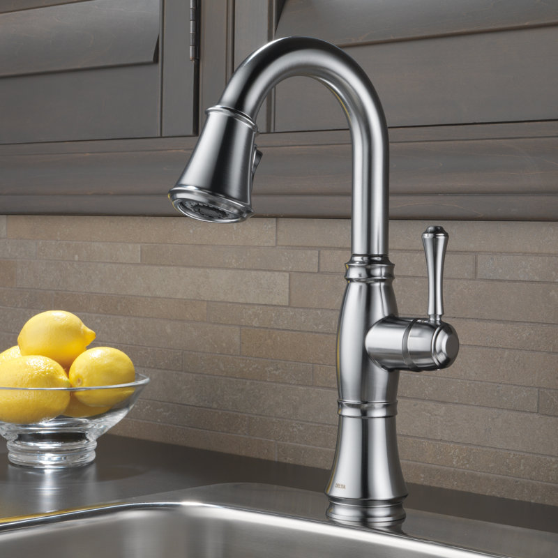 Cassidy Bar Faucet with Pull Down Sprayer, Chrome