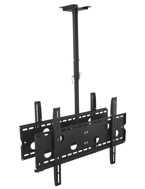 Black Multi Screen Ceiling Mount for Holds up to 350 lbs