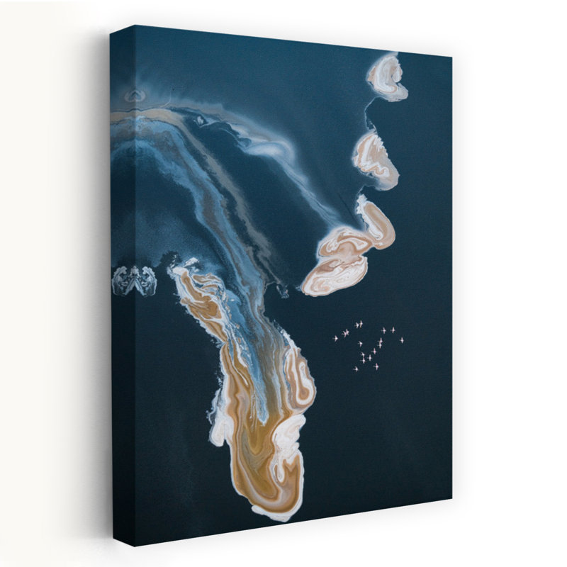 Contemporary Art Abstract Contemporary Bird Flamingo Landscape Nature Art, 60" H x 40" W