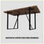 Table de salle à manger moderne avec pieds en métal