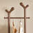 Natural Wood Hall Tree Coat Rack