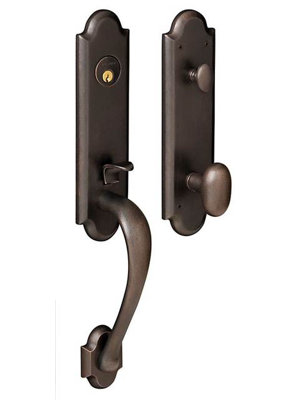 Complete Inactive Boulder Dummy Handleset with Knob and Rosette
