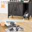Enceinte de litière pour chat avec tablettes et portes, litière cachée en bois avec rangement, maisonnette pour chat d'intérieur-1115685446